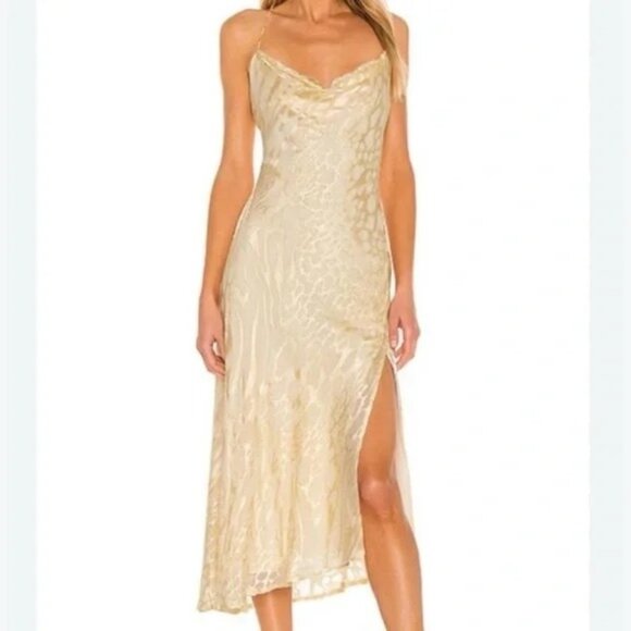 ASTR The Label Dresses & Skirts - ASTR The Label Animal Print Slip Dress Women XS Yellow Fairy Party Event Holiday